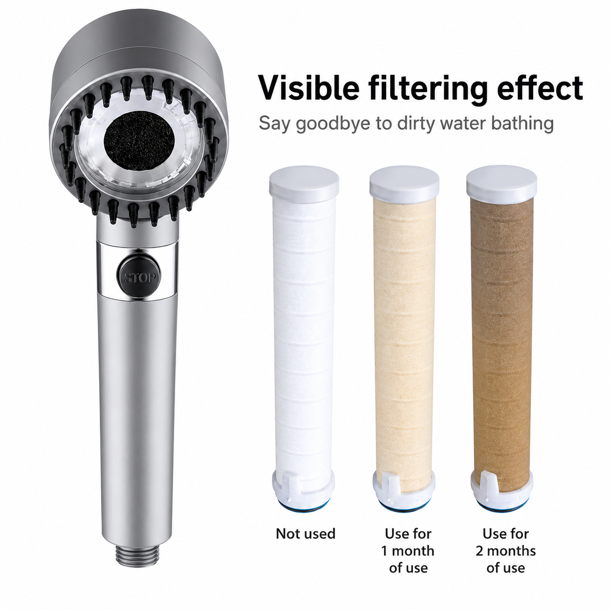 3 Modes Shower Head